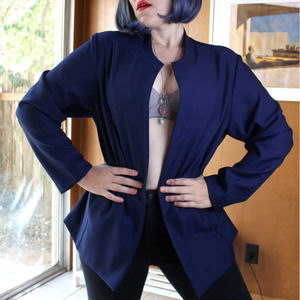 Vintage 90s Navy Blue Blazer